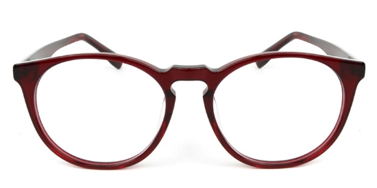 Round ACETATE Red Glasses