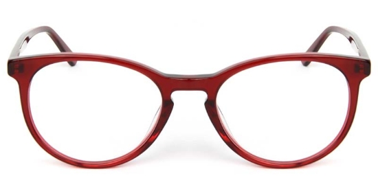 Round ACETATE Red Glasses