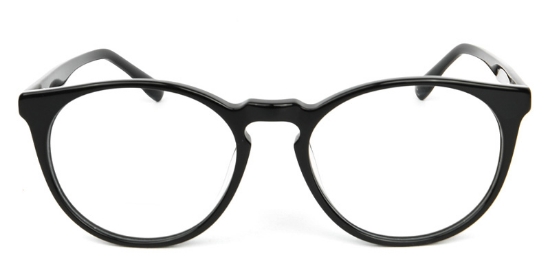 Round ACETATE Black Glasses