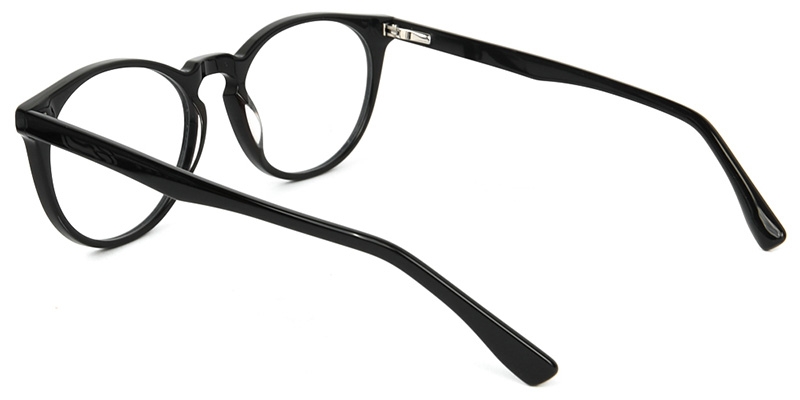Picture of Round ACETATE Black Glasses