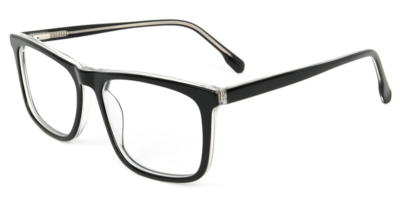 Picture of Rectangle ACETATE Black Glasses