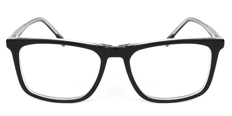 Picture of Rectangle ACETATE Black Glasses