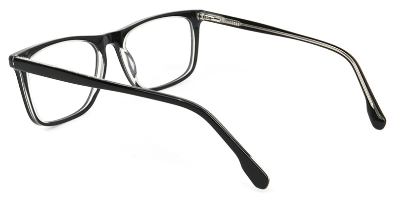 Picture of Rectangle ACETATE Black Glasses