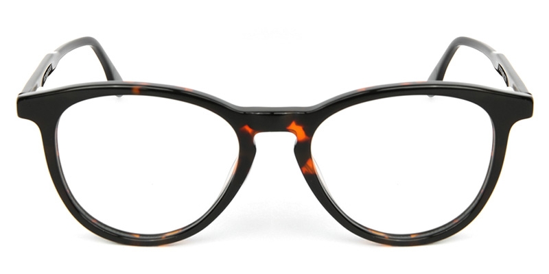 Picture of Oval ACETATE Black Glasses