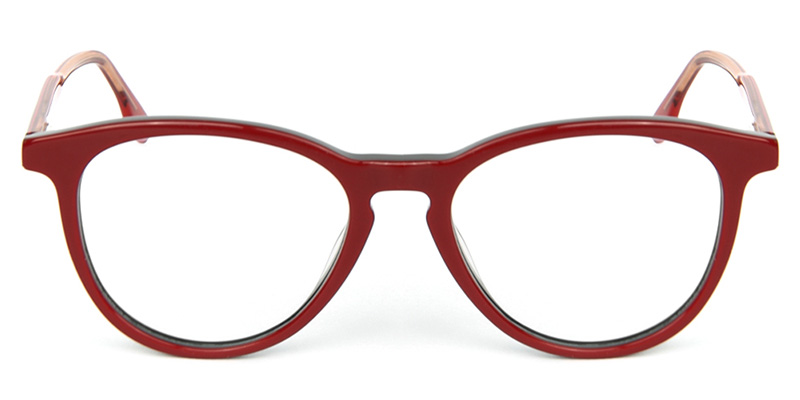 Oval Glasses Red