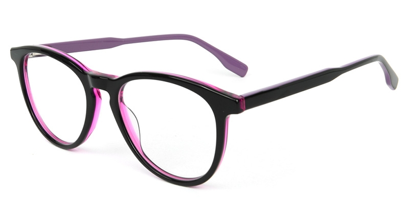 Picture of Oval ACETATE Black Glasses