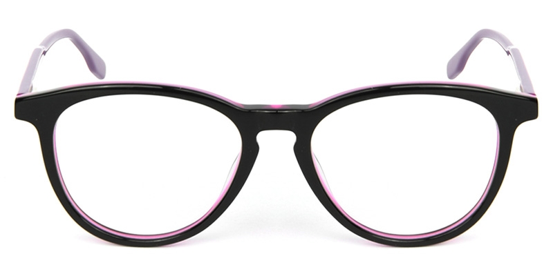 Picture of Oval ACETATE Black Glasses