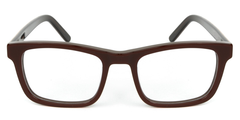 Rectangle Glasses Brown