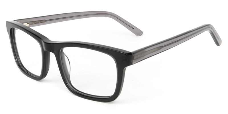Picture of Rectangle ACETATE Black Glasses