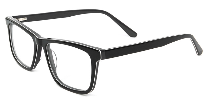 Picture of Rectangle ACETATE Black Glasses