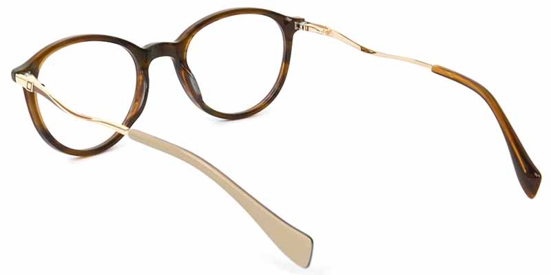 Picture of Oval Acetate+Metal Brown Glasses