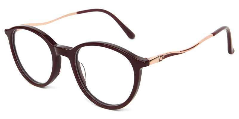 Picture of Oval Acetate+Metal Red Glasses