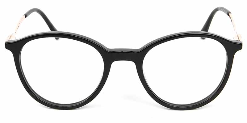 Picture of Oval Acetate+Metal Black Glasses