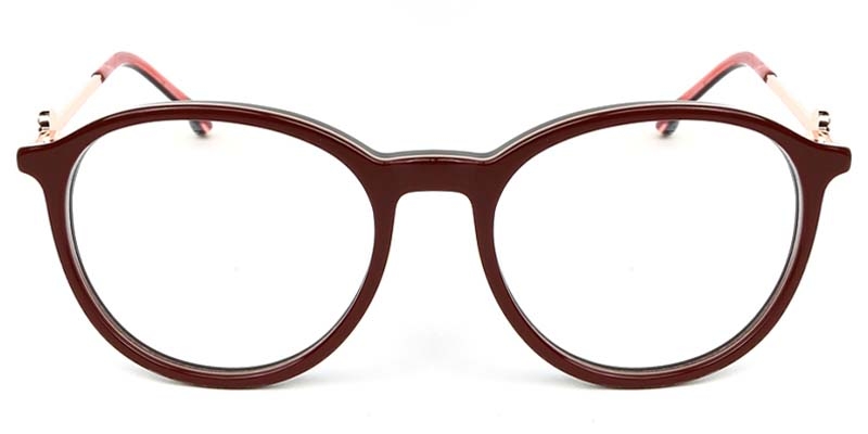 Picture of Oval Acetate+Metal Red Glasses