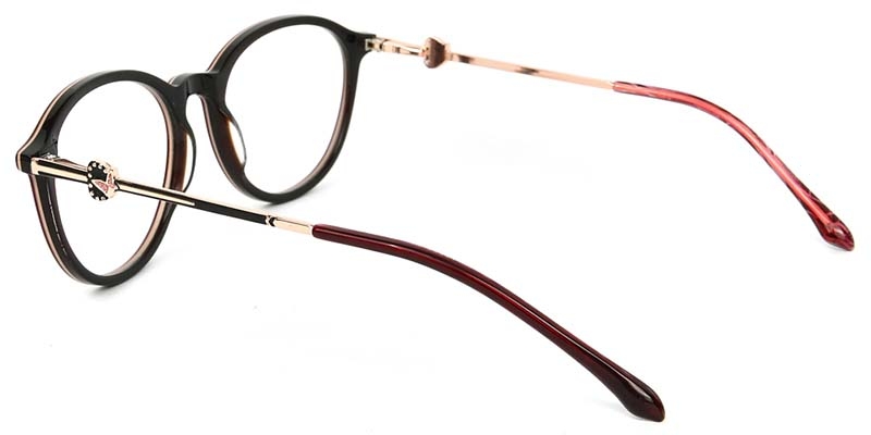 Picture of Oval Acetate+Metal Red Glasses