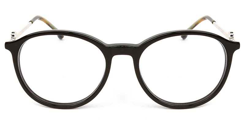 Picture of Oval Acetate+Metal Black Glasses