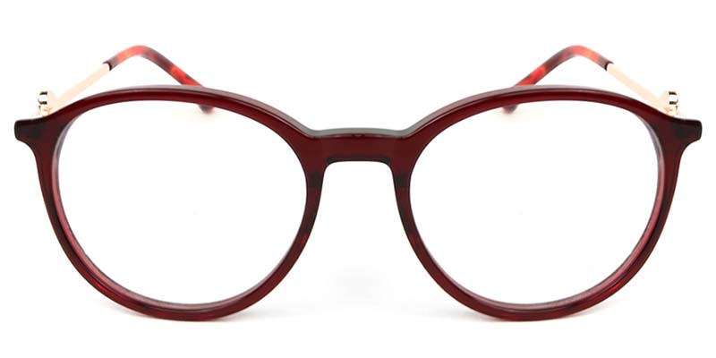 Oval Glasses Red