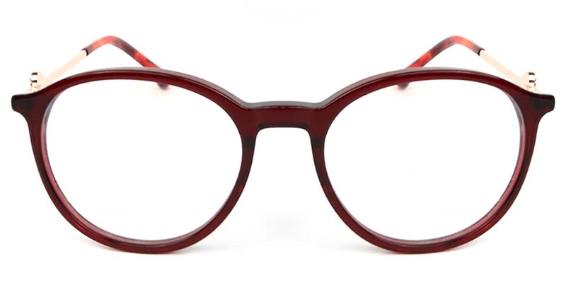 Picture of Oval Acetate+Metal Red Glasses