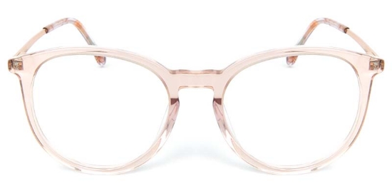 Oval Acetate+Metal Pink Glasses