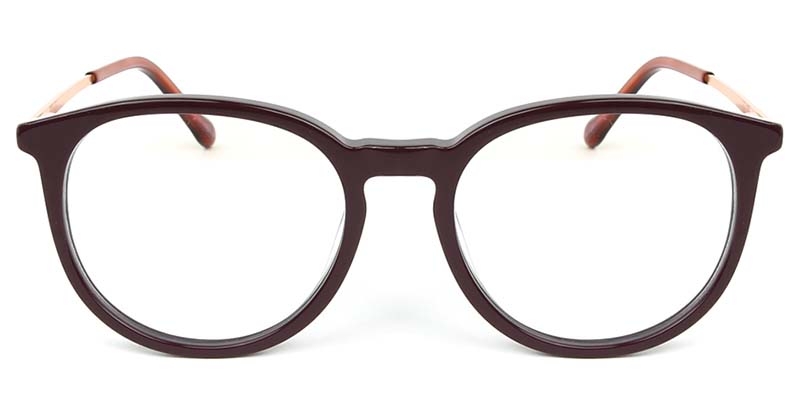 Picture of Oval Acetate+Metal Red Glasses