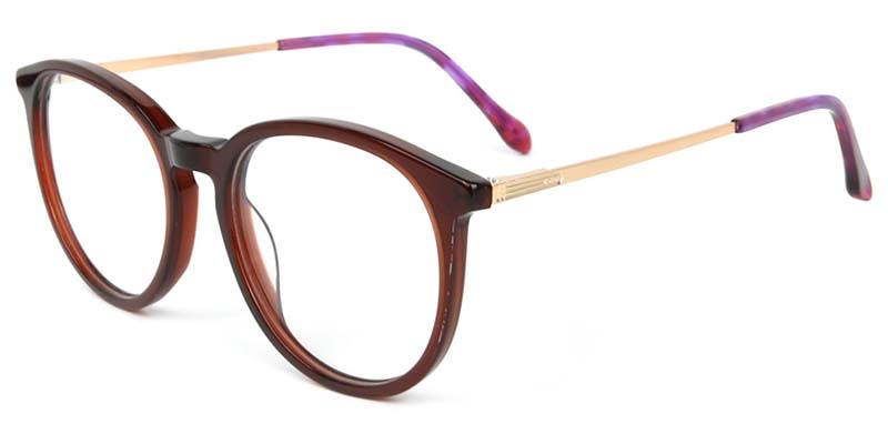 Picture of Oval Acetate+Metal Red Glasses