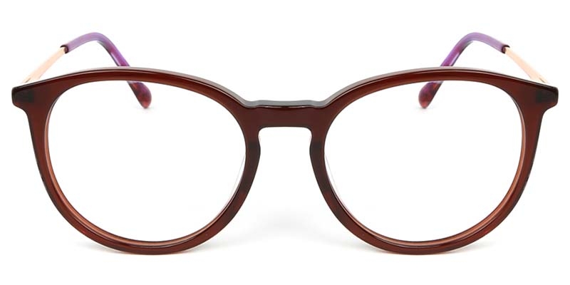 Picture of Oval Acetate+Metal Red Glasses