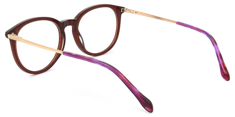 Picture of Oval Acetate+Metal Red Glasses