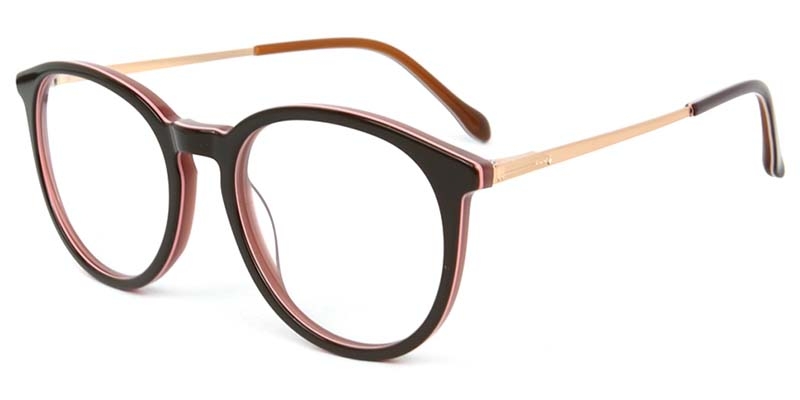 Picture of Oval Acetate+Metal Red Glasses