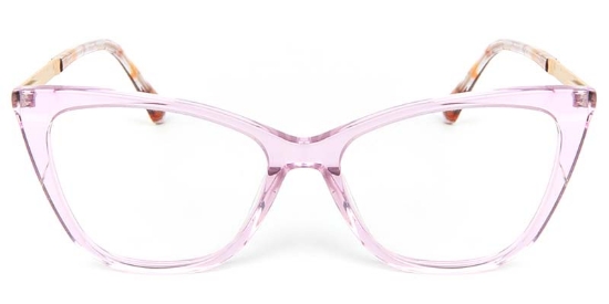 Cat Eye Acetate+Metal Pink Glasses