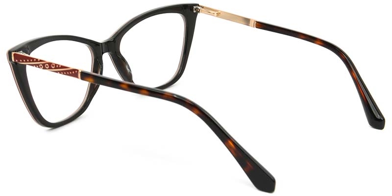 Picture of Cat Eye Acetate+Metal Red Glasses