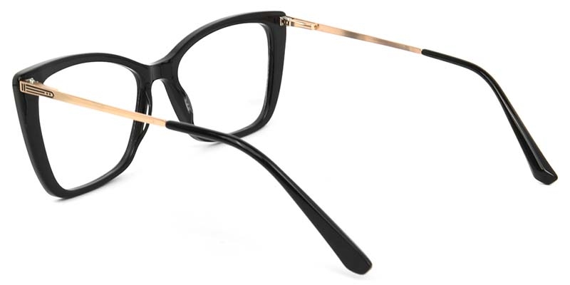 Picture of Cat Eye Acetate+Metal Black Glasses