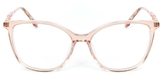 Oval Acetate+Metal Pink Glasses