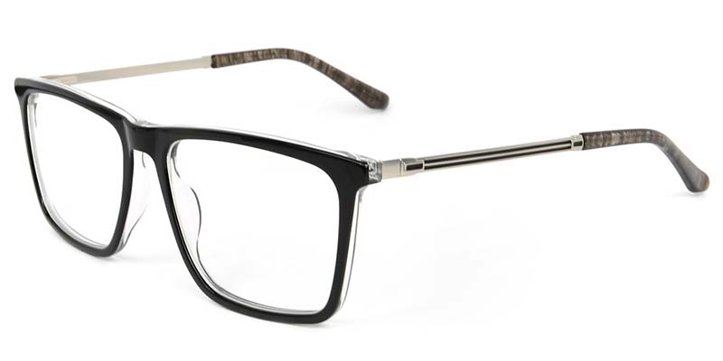 Picture of Square Acetate+Metal Black Glasses