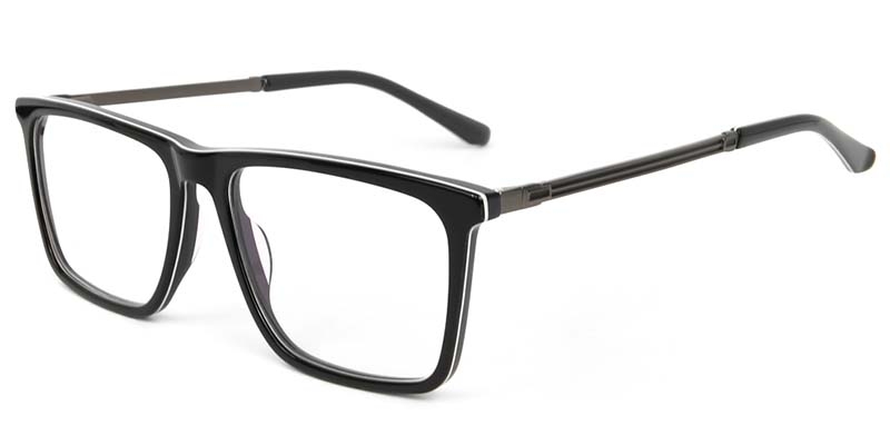 Picture of Square Acetate+Metal Black Glasses