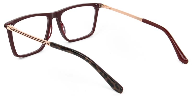Picture of Square Acetate+Metal Red Glasses