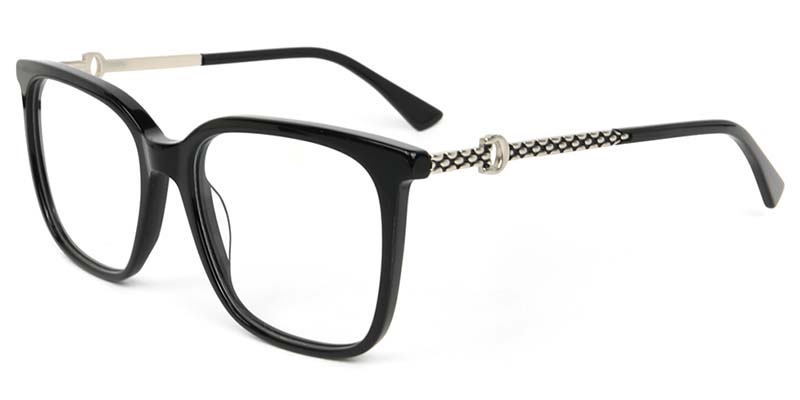 Picture of Square Acetate+Metal Black Glasses