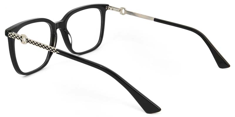 Picture of Square Acetate+Metal Black Glasses