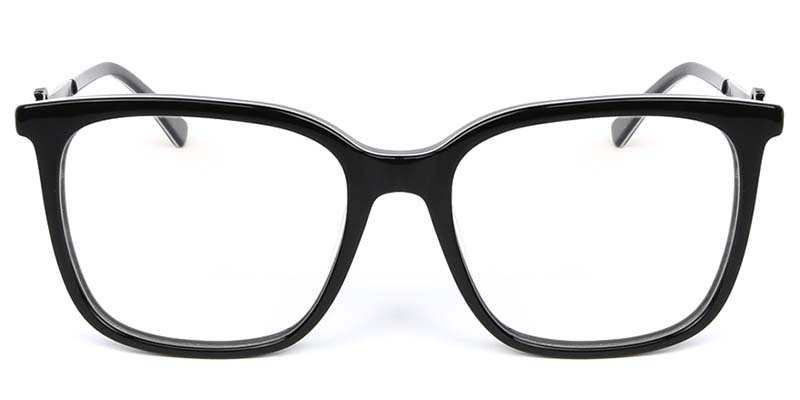Square Glasses Black
