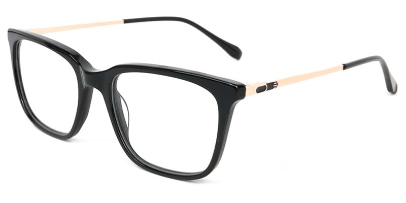 Picture of Square Acetate+Metal Black Glasses