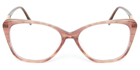 Cat Eye Acetate+Metal Pink Glasses