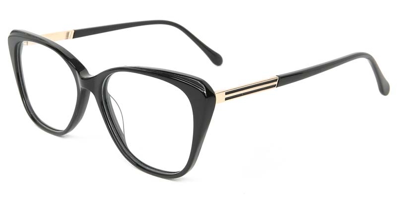 Picture of Cat Eye Acetate+Metal Black Glasses
