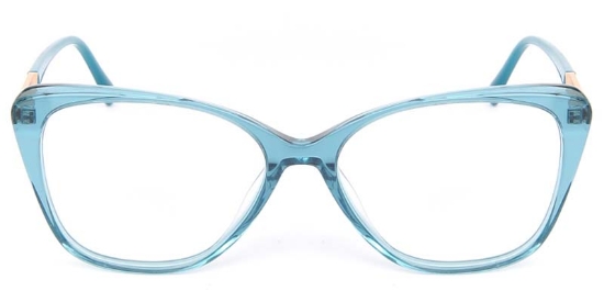 Cat Eye Acetate+Metal Blue Glasses