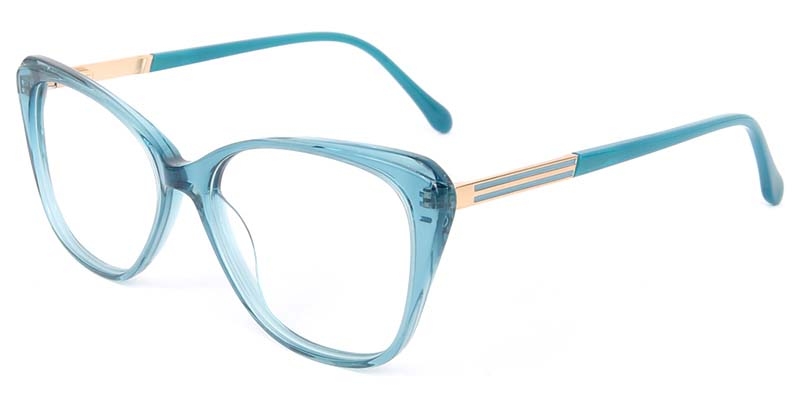 Picture of Cat Eye Acetate+Metal Blue Glasses