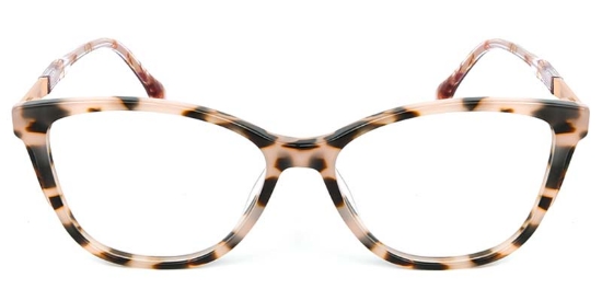 Cat Eye Acetate+Metal Tortoiseshell Glasses