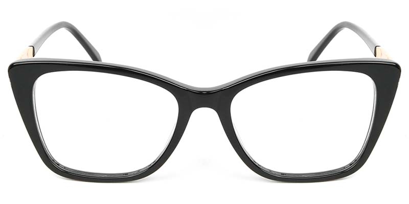 Picture of Cat Eye Acetate+Metal Black Glasses