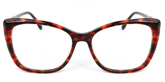 Cat Eye Acetate+Metal Tortoiseshell Glasses
