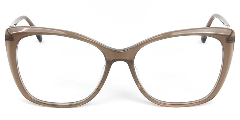 Cat Eye Glasses Brown