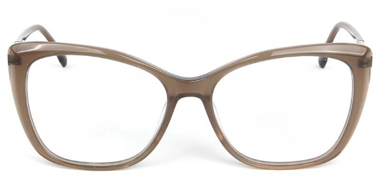 Cat Eye Acetate+Metal Brown Glasses