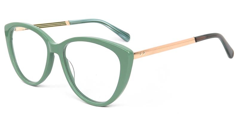 Picture of Cat Eye Acetate+Metal Green Glasses
