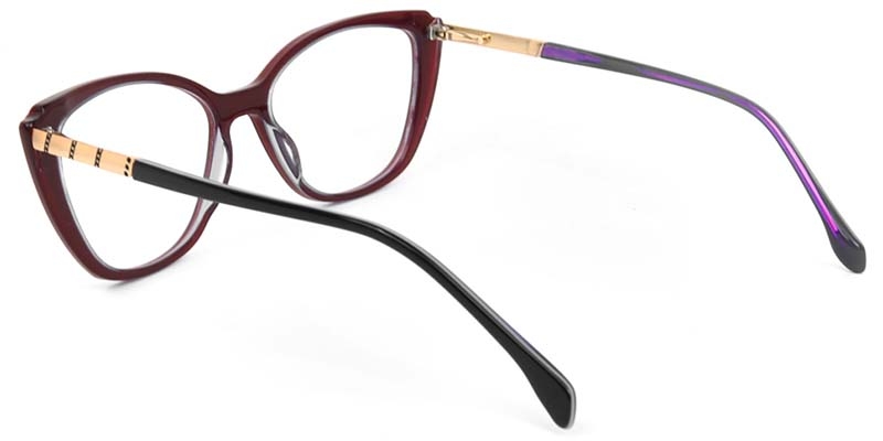 Picture of Cat Eye Acetate+Metal Muticolor Glasses
